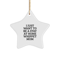 Funny Whippet Dog Mom Star Ornament Gifts from Family for Christmas - Image 1