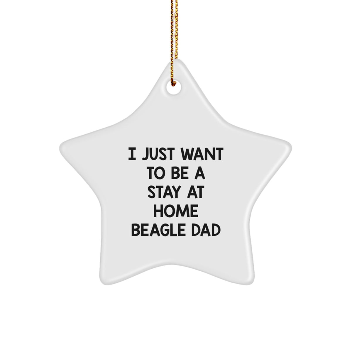 Beagle Dad's Star Ornament Gifts from Men, Gifts for Beagle Dog Lovers at Christmas - Image 1
