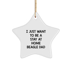 Beagle Dad's Star Ornament Gifts from Men, Gifts for Beagle Dog Lovers at Christmas - Image 1