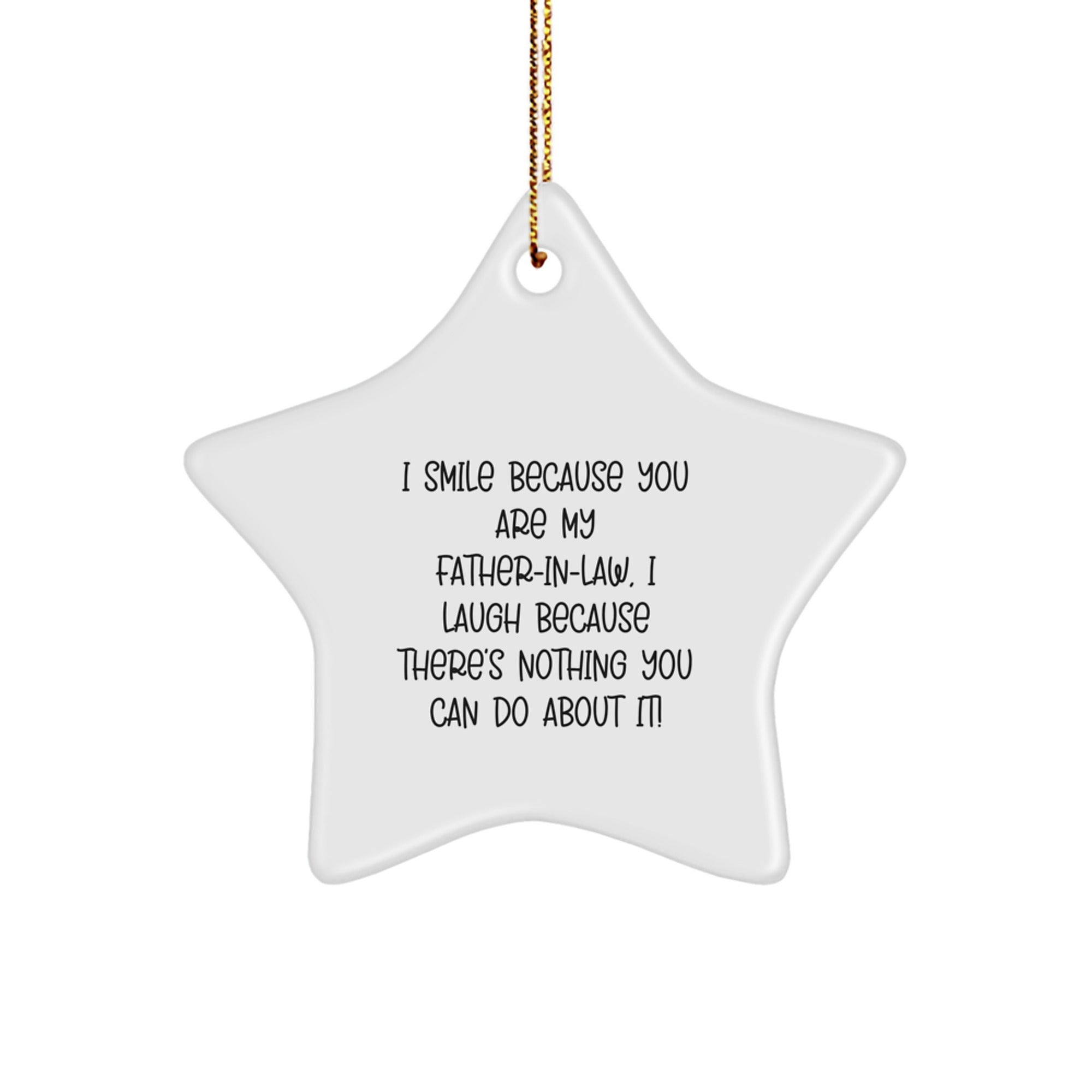 Funny Star Ornament Gifts for Father-in-law, Christmas Unique Presents from Family, Father-in-law Star Gift - Image 1