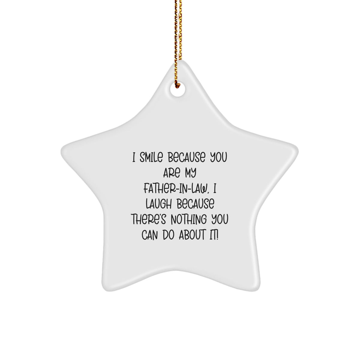 Funny Star Ornament Gifts for Father-in-law, Christmas Unique Presents from Family, Father-in-law Star Gift - Image 1