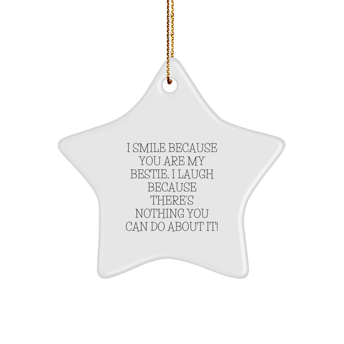 Funny Bestie Star Ornament Gifts from Friends for Bestie, Christmas Unique Gifts, Bestie Best Friend Star Decoration Star Shaped Ornament - Image 1