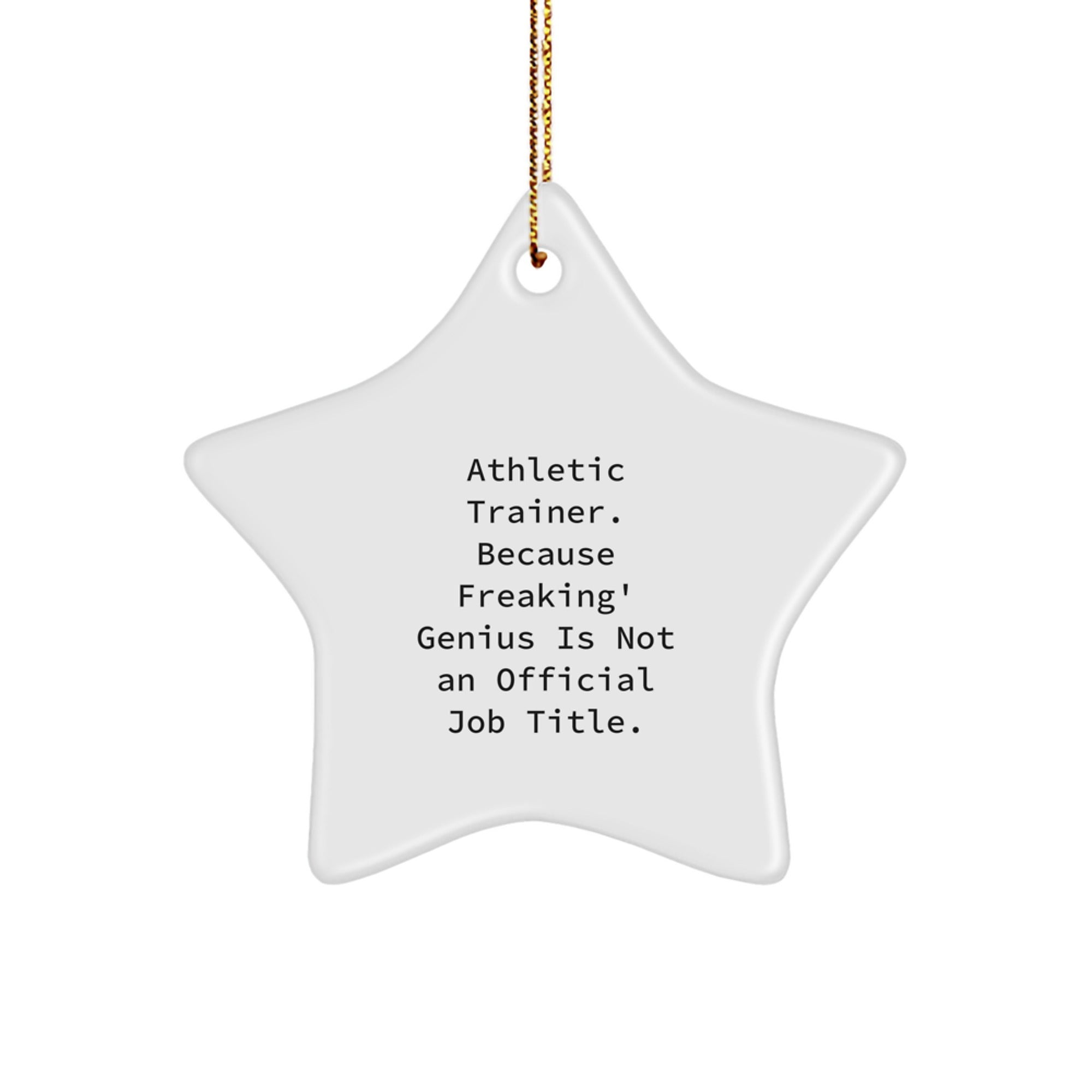 Funny Athletic Trainer Gifts from Friends, Unique Star Ornament for Men on Christmas, Inspirational Quote - Image 1
