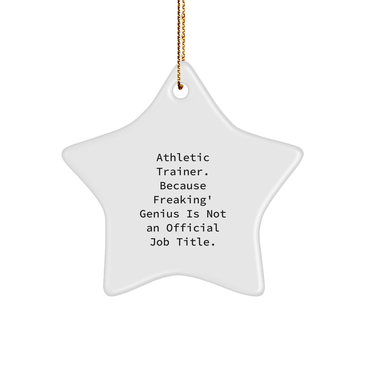 Funny Athletic Trainer Gifts from Friends, Unique Star Ornament for Men on Christmas, Inspirational Quote - Image 1
