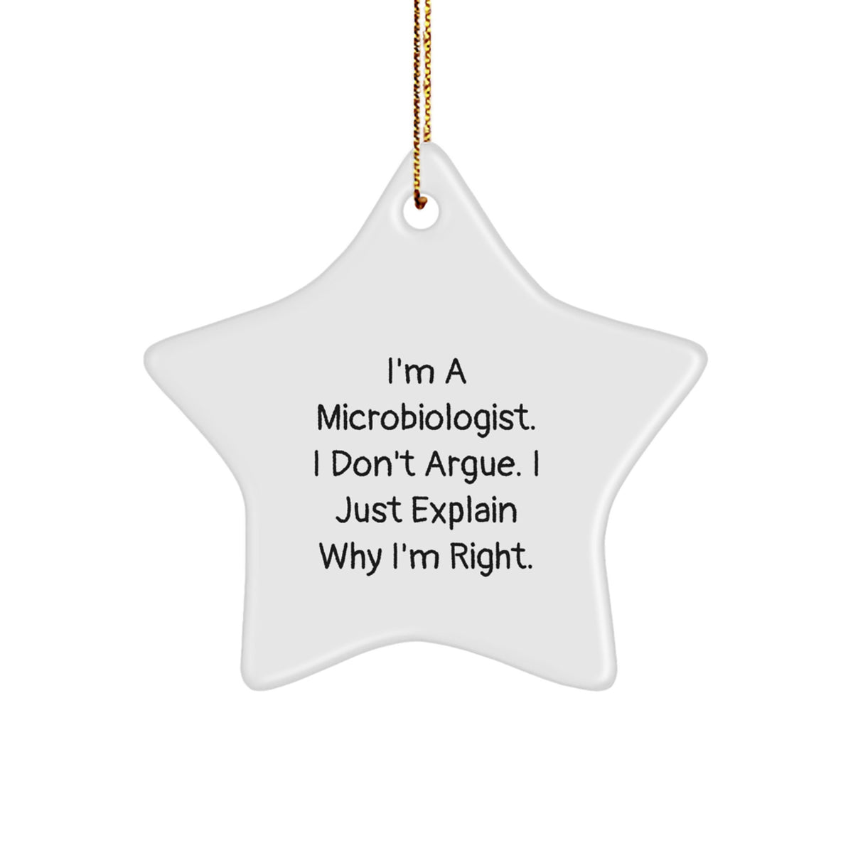 Funny Gifts from Men to Microbiologist Friends for Christmas Unique Star Ornament - Image 1