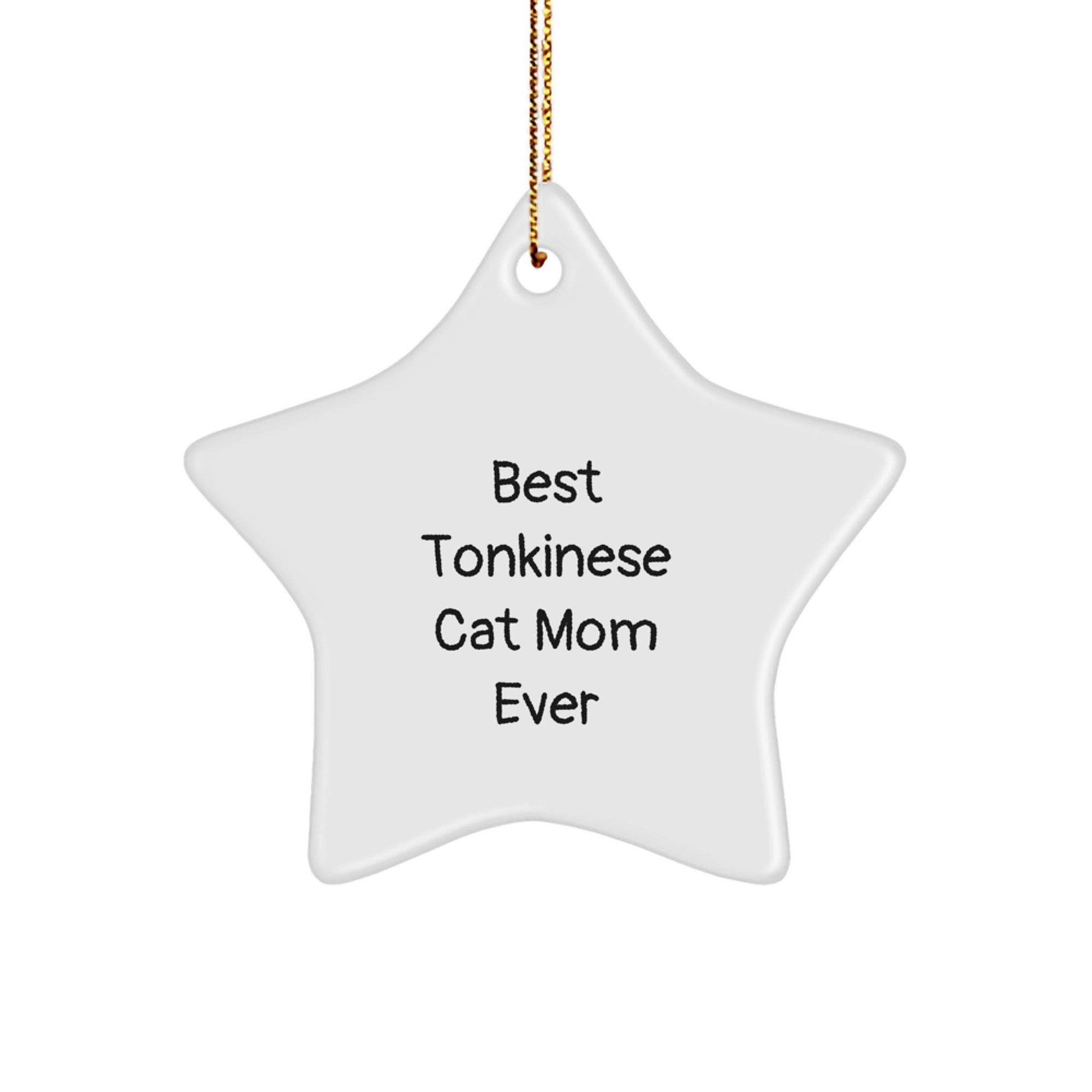 Funny Tonkinese Cat Mom Gifts from Family, Christmas Star Ornament for Tonkinese Cat Lovers, Best Mom Ever - Image 1
