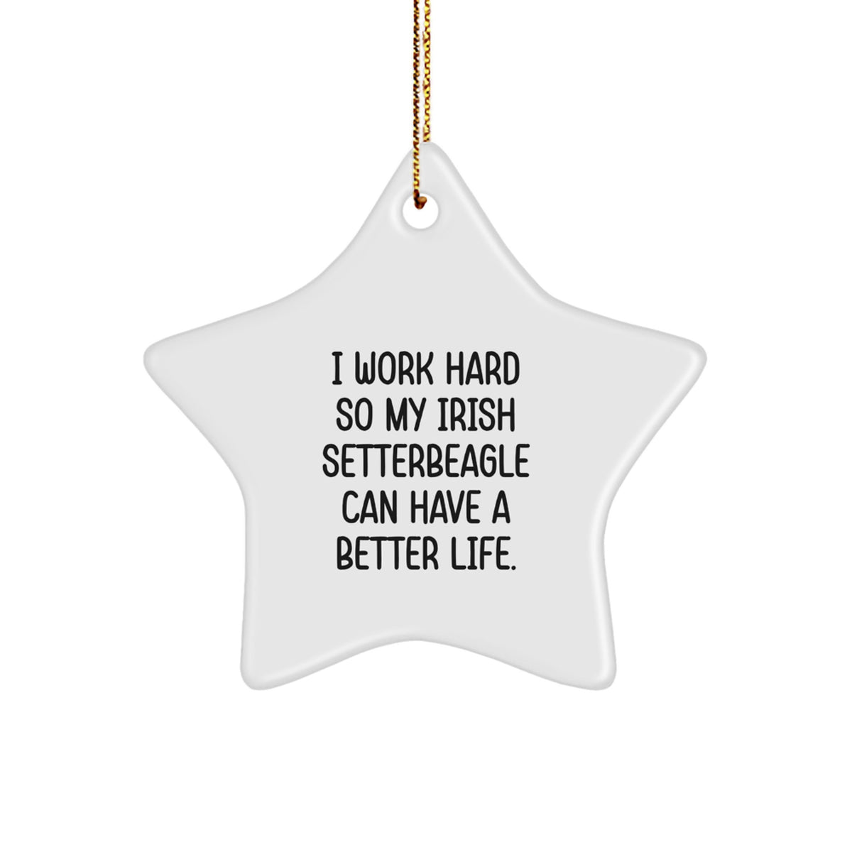 Irish Setter Dog Star Ornament Gifts from Men to Family for Christmas Unique Irish Setter Dog Lover Gifts - Image 1