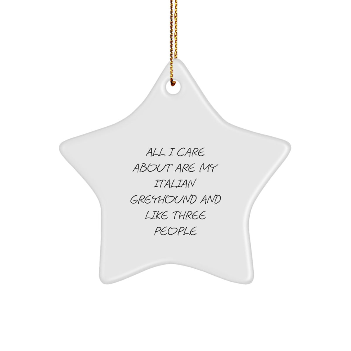 Funny Italian Greyhound Dog Christmas Unique Gift, Star Ornament for Italian Greyhound Dog Lover by Three People, Gifts from Family for Italian Greyhound Dog - Image 1