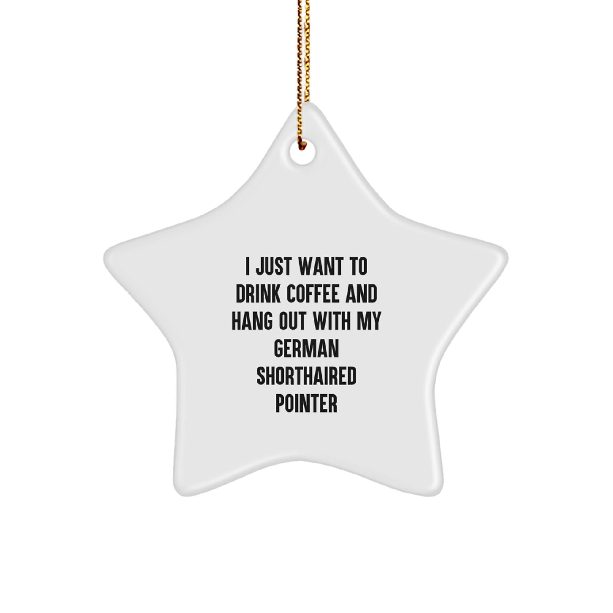 German Shorthaired Pointer Dog Gifts, Funny Quote Star Ornament from Men to German Shorthaired Pointer Dog Lovers, Christmas Unique Gifts for Home Decor - Image 1