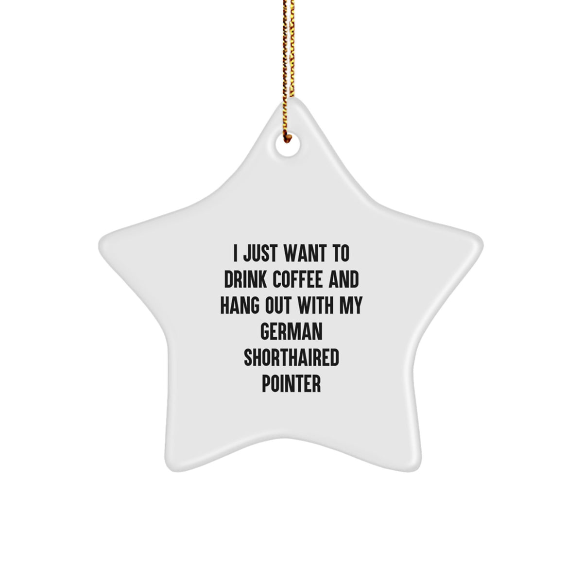 German Shorthaired Pointer Dog Gifts, Funny Quote Star Ornament from Men to German Shorthaired Pointer Dog Lovers, Christmas Unique Gifts for Home Decor - Image 1