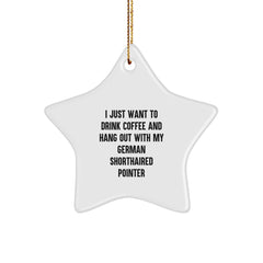 German Shorthaired Pointer Dog Gifts, Funny Quote Star Ornament from Men to German Shorthaired Pointer Dog Lovers, Christmas Unique Gifts for Home Decor - Image 1