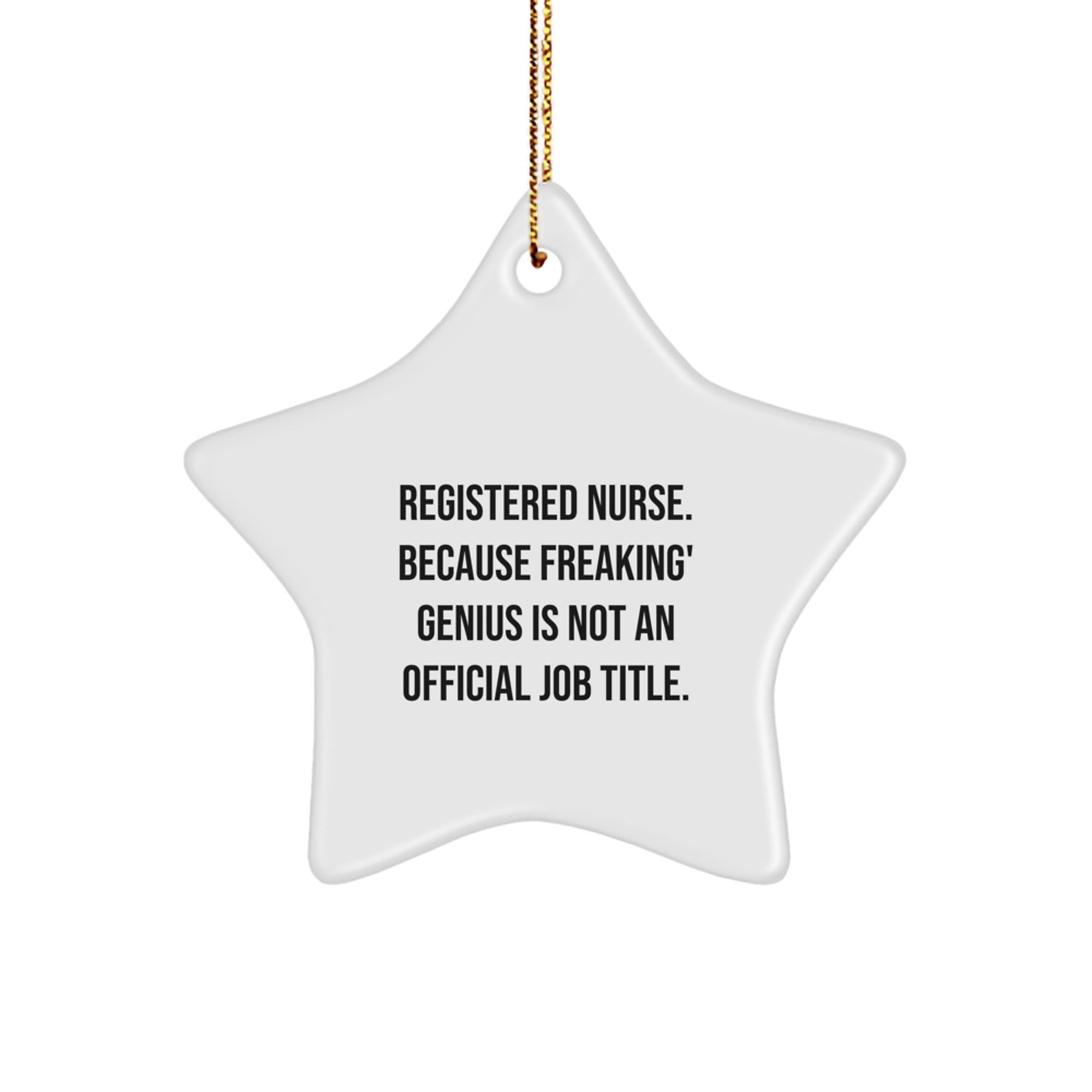 Funny Registered Nurse Gifts Star Ornament for Christmas Unique Gifts from Coworkers to Coworkers - Image 1