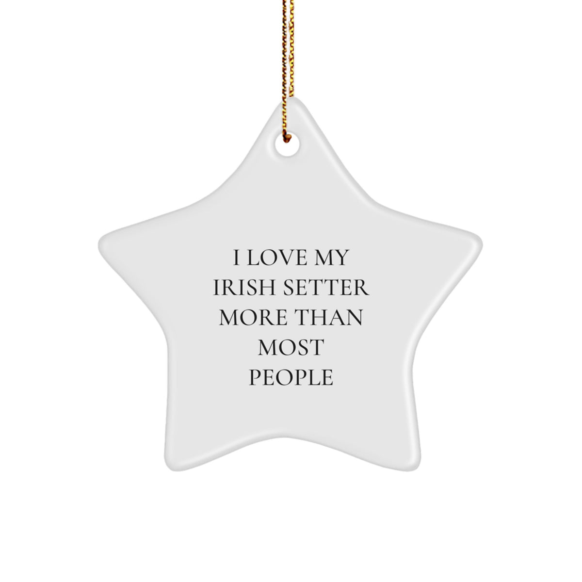 Funny Irish Setter Dog Star Ornament Gifts from Friends for Irish Setter Dog Lovers Christmas Unique Gifts - Image 1