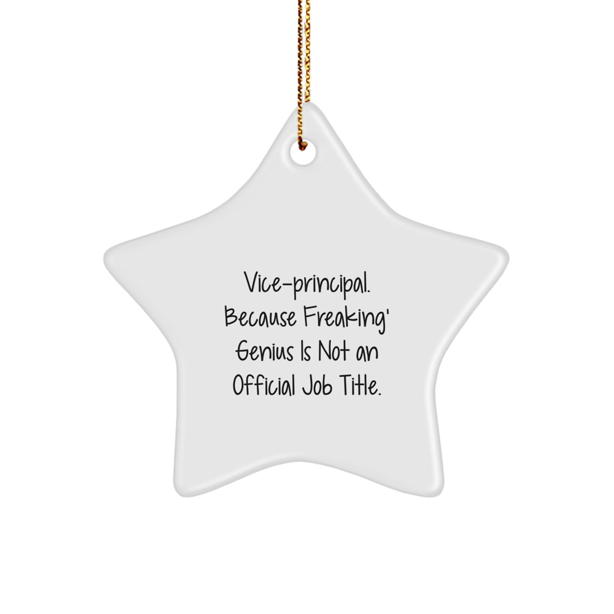 Funny Vice-principal Star Ornament Gifts from Friends, Unique Gifts for Vice-principal, Vice-principal Office Humor Christmas Decoration - Image 1