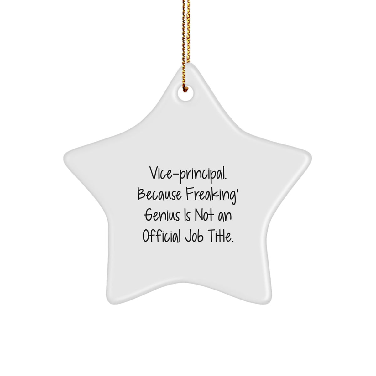 Funny Vice-principal Star Ornament Gifts from Friends, Unique Gifts for Vice-principal, Vice-principal Office Humor Christmas Decoration - Image 1