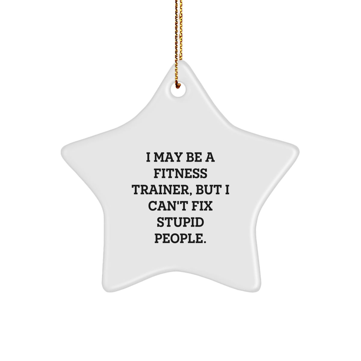 Funny Fitness Trainer Star Ornament Gifts from Friends and Family for Fitness Trainer Men and Women Unique Star Decorations for Christmas - Image 1
