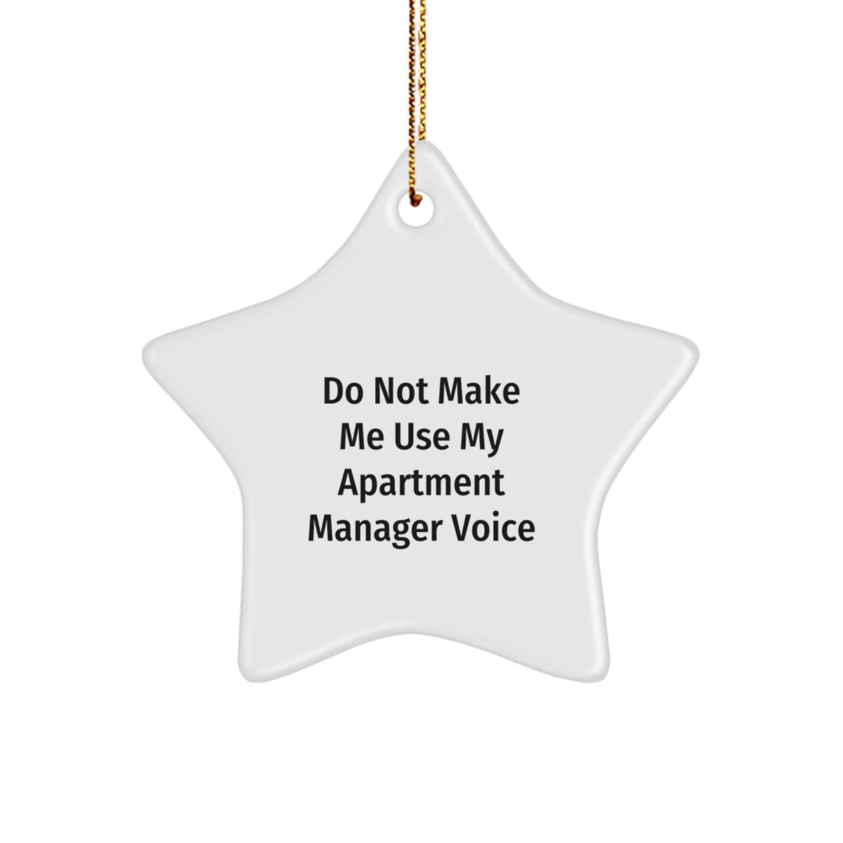 Funny Apartment Manager Gifts from Friends - Menor Women - Christmas Unique Star Ornament for Apartment Manager or Women - Funny Quote - Star Shaped Decoration - Image 1