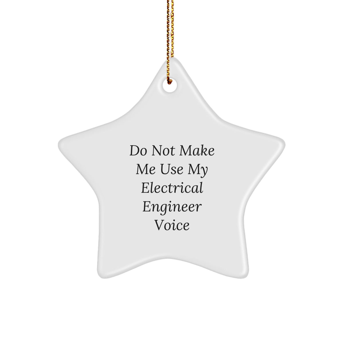 Funny Electrical Engineer Star Ornament Gifts from Family for Christmas Unique Presents - Image 1