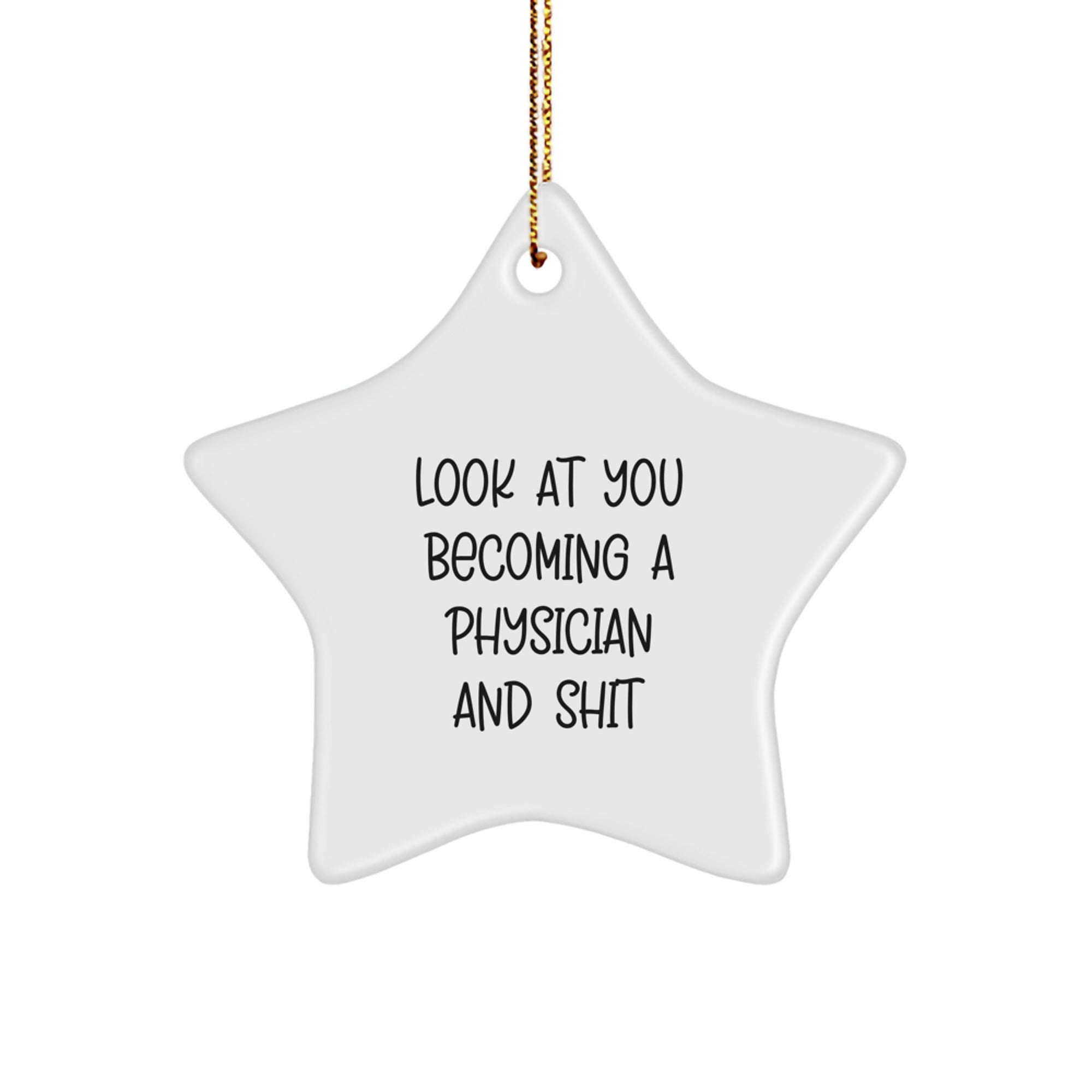 Funny Physician Star Ornament Gifts from Family and Friends for Christmas Unique Decoration - Image 1