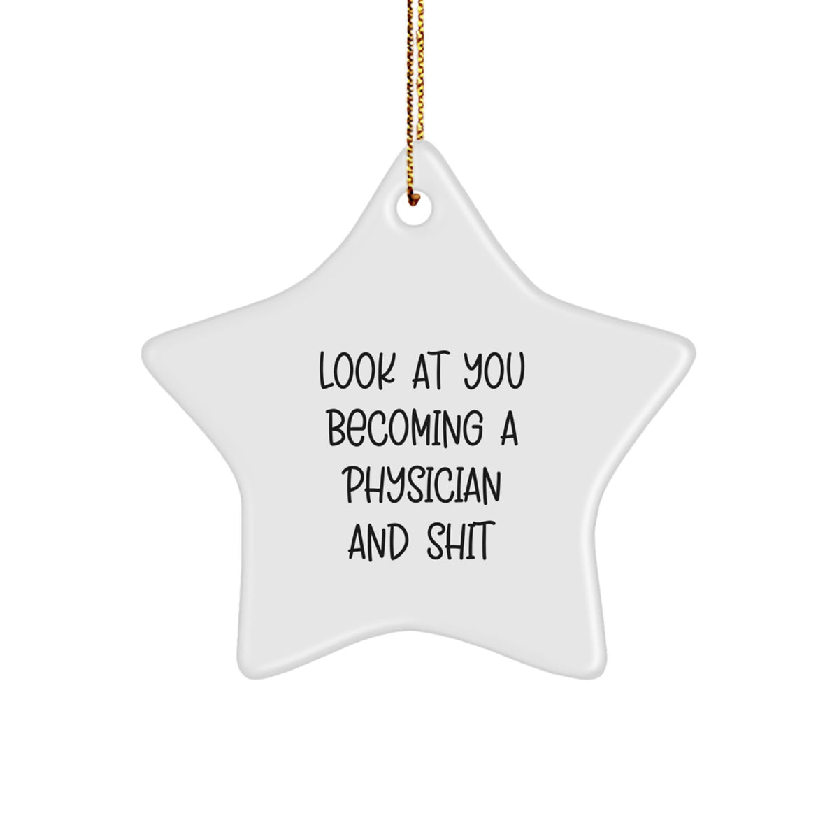 Funny Physician Star Ornament Gifts from Family and Friends for Christmas Unique Decoration - Image 1