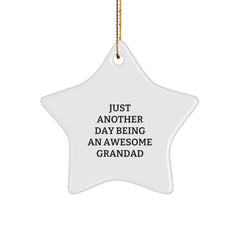 Funny Grandad Star Ornament Gifts from Men to Grandad for Christmas Unique Presents - Image 1