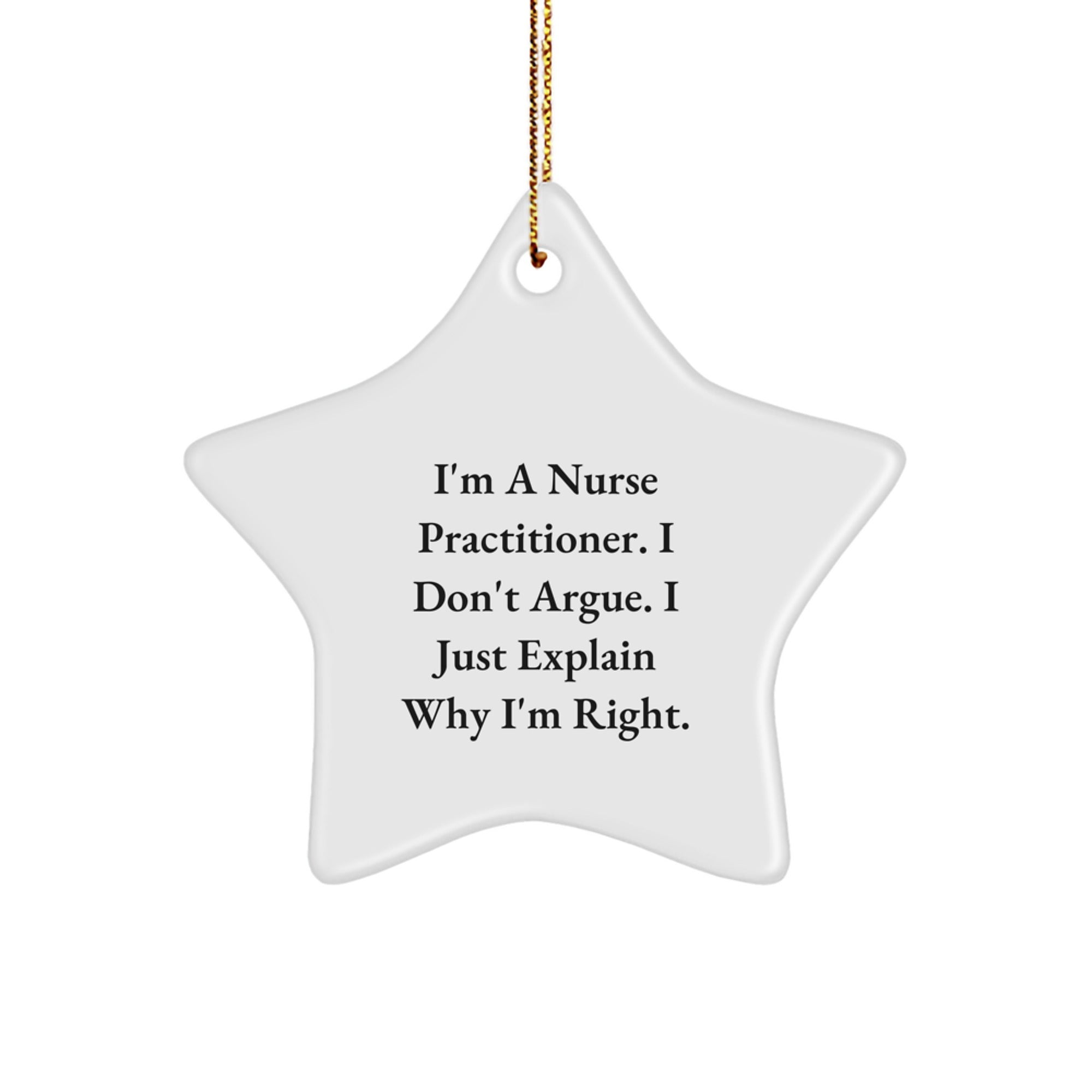 Nurse Practitioner Christmas Unique Gifts from Friends, Funny Star Ornament Decorations for Nurse Practitioner, Unique Christmas Unique Gifts for Nurse Practitioner - Image 1