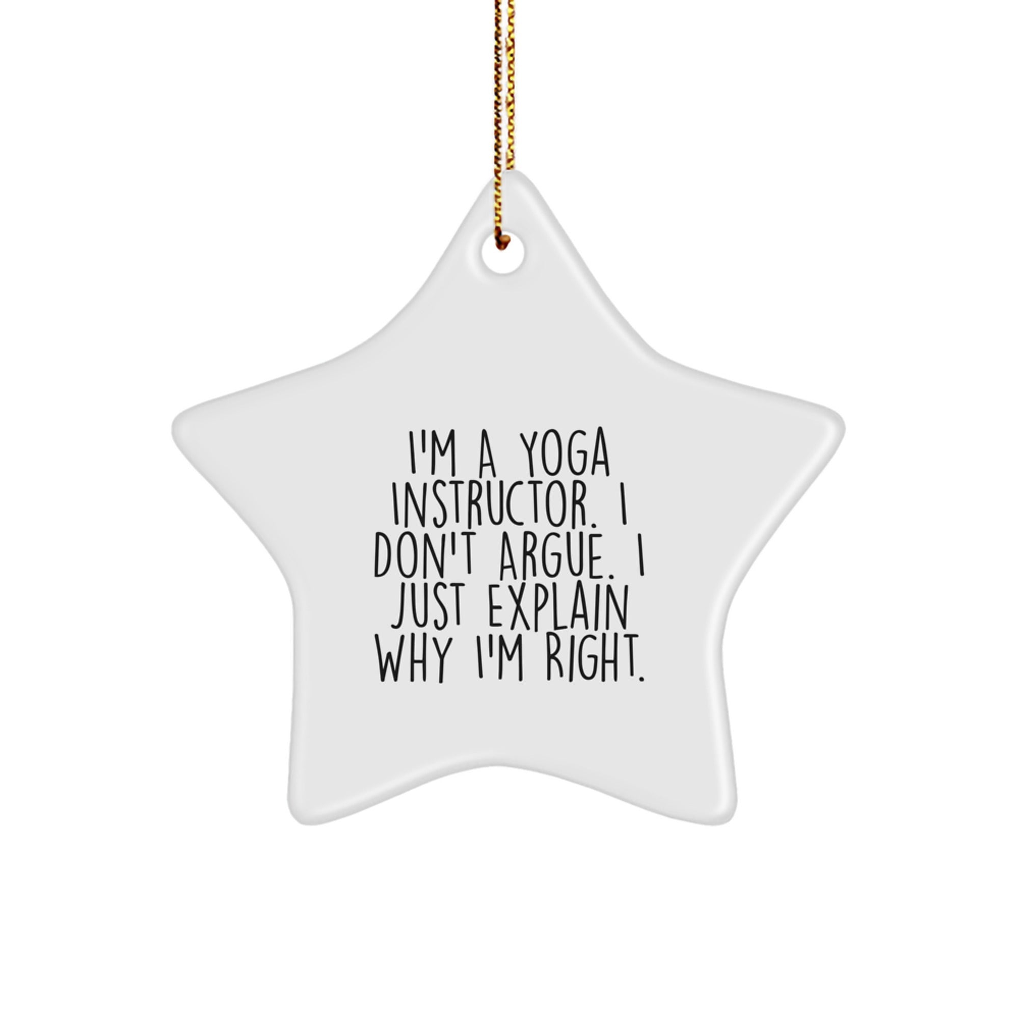 Funny Yoga Instructor Gifts from Friends - Star Ornament for Yoga Instructor, Unique Christmas Unique Gifts for Yoga Instructor Men Women Friends Coworkers Family - Image 1