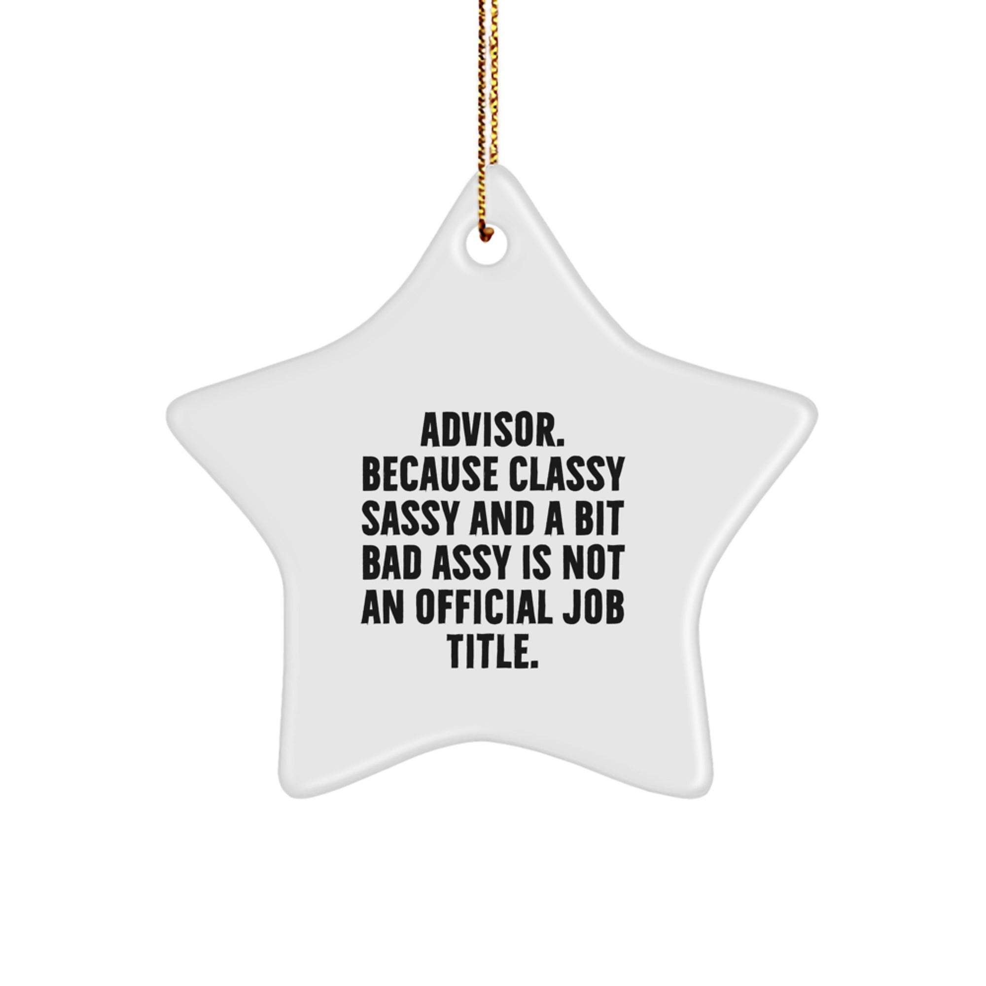 Funny Advisor Star Ornament Gifts from Men Friends to Advisor Christmas Unique Decorations - Image 1