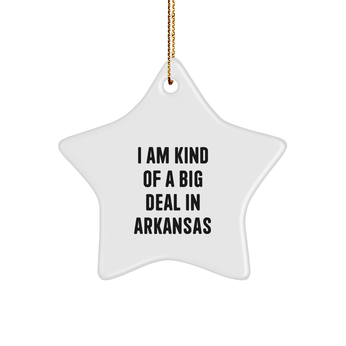 Funny Arkansas Star Ornament Gifts from Men to Friends and Family - Image 1