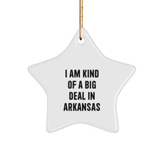 Funny Arkansas Star Ornament Gifts from Men to Friends and Family - Image 1