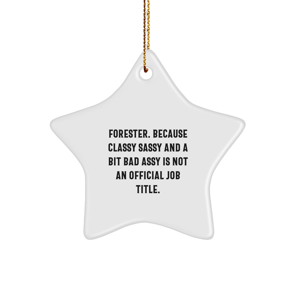 Funny Gifts for Forester, Classy Sassy Star Ornament, Christmas Unique Gifts from Friends or Family - Image 1