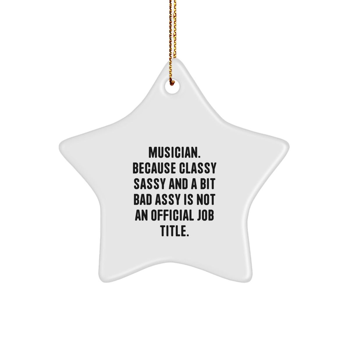 Funny Musician Gifts from Friends for Musician Men Women Star Ornament Christmas Unique Decorations - Image 1