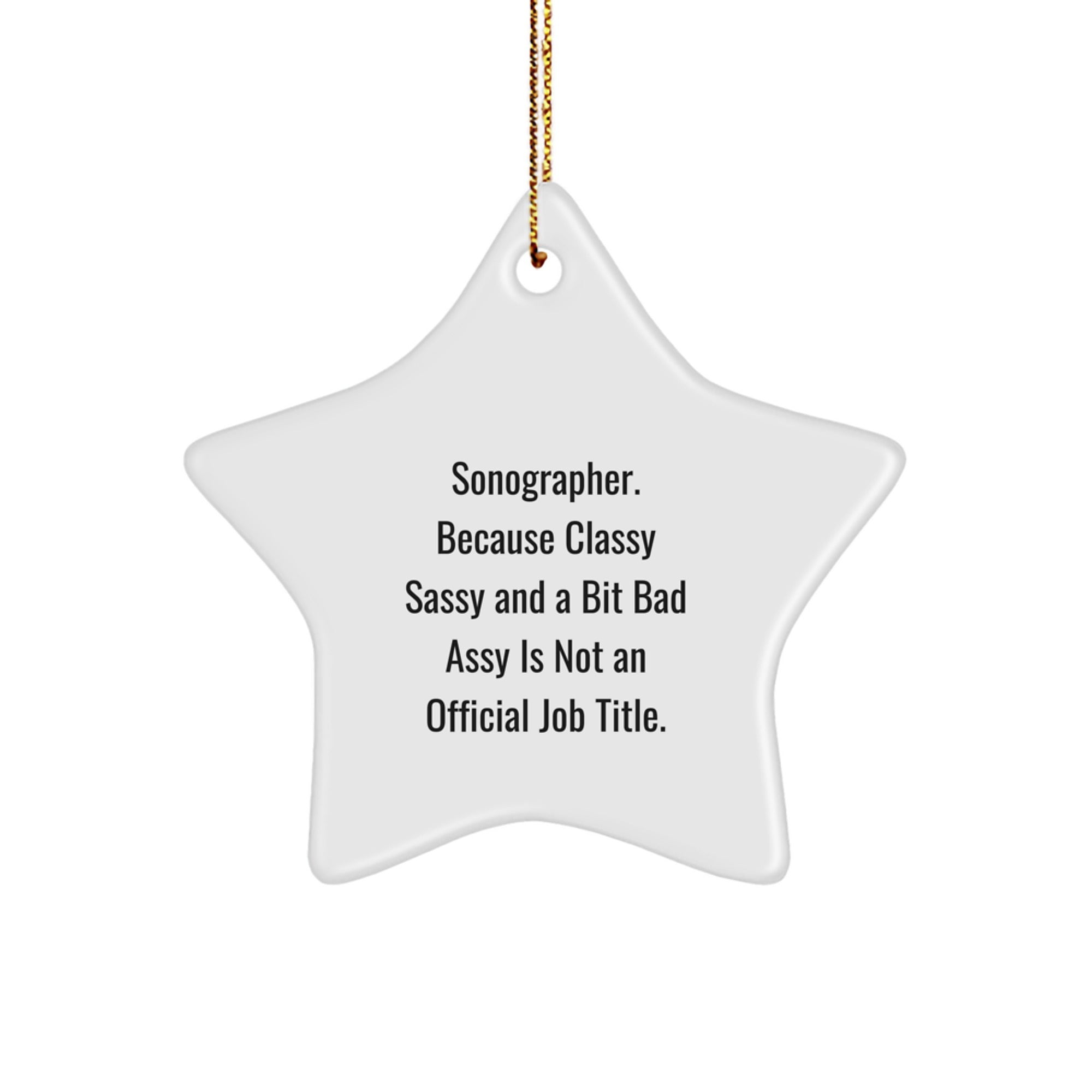 Funny Sonographer Gifts from Friends Star Ornament for Sonographer Men, Unique Christmas Ornaments for Men, Women - Image 1