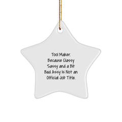 Funny Star Ornament Gifts from Tool Makers for Tool Makers, Christmas Unique Gifts, Star Ornament for Tool Makers - Image 1