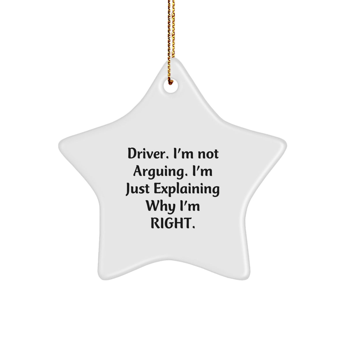 Funny Driver Star Ornament Gifts from Friends and Family for Men and Women Christmas Unique Decorations - Image 1