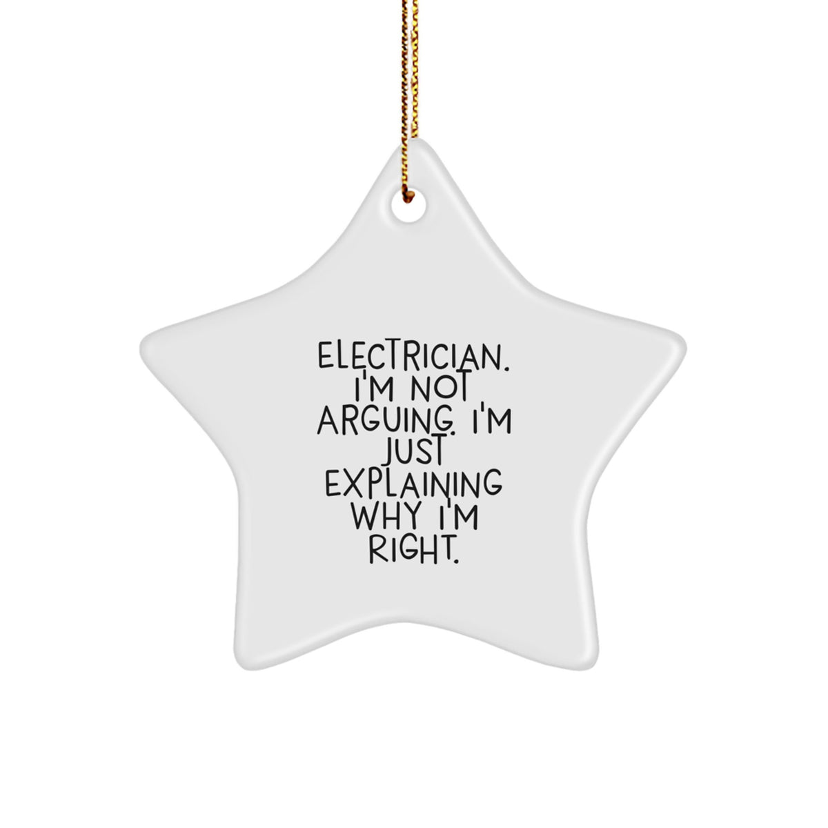 Funny Electrician Star Ornament Gifts from Men to Electrician Friends for Christmas Unique Gifts - Image 1