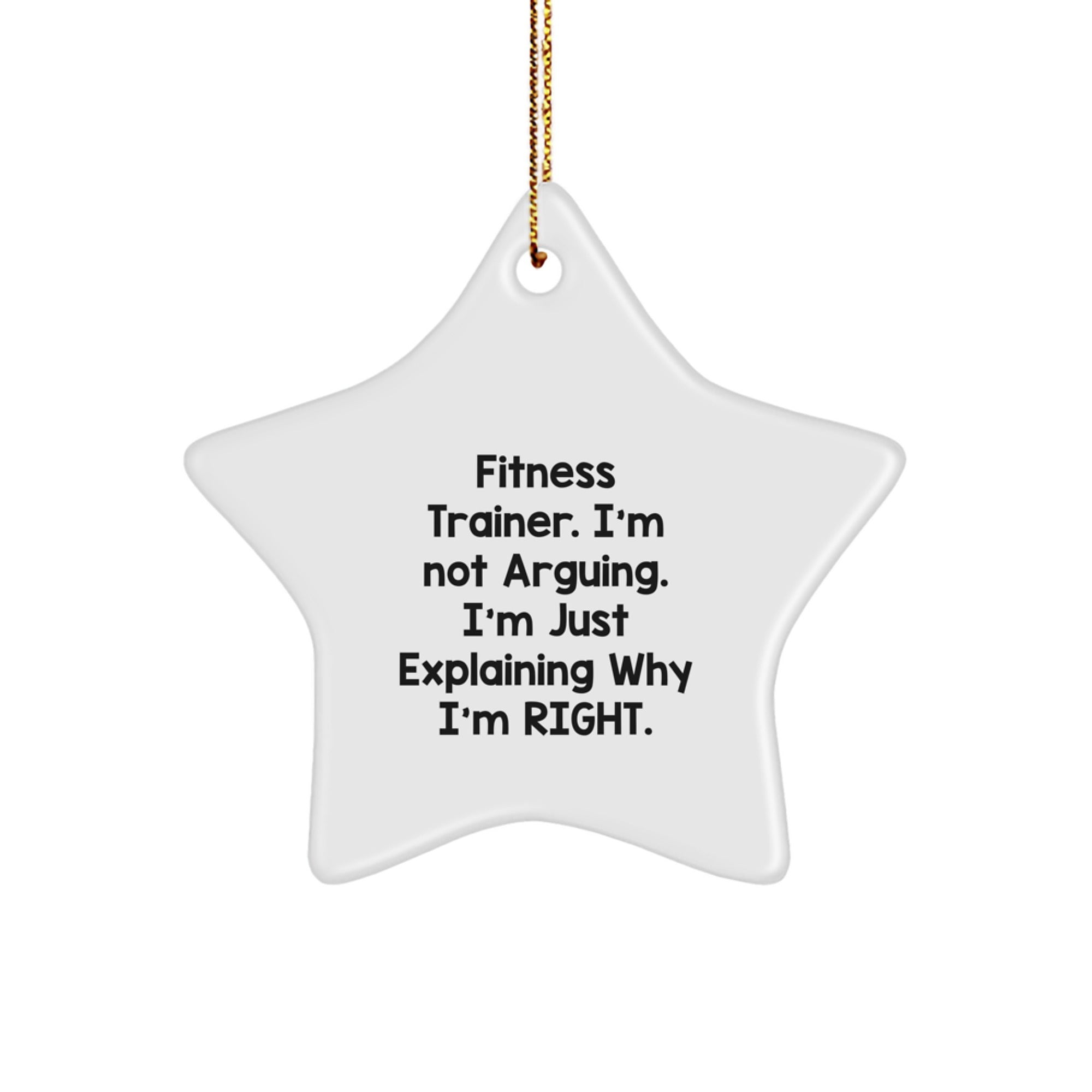 Fitness Trainer Star Ornament Funny Gift from Friends for Fitness Trainers Christmas Unique Decorations - Image 1
