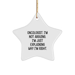 Gifts from Family for Oncologist - Funny Star Ornament, Christmas Unique Presents for Him, Her, Men, Women, Friends, Coworkers, Unique Star Shaped Decorations - Image 1