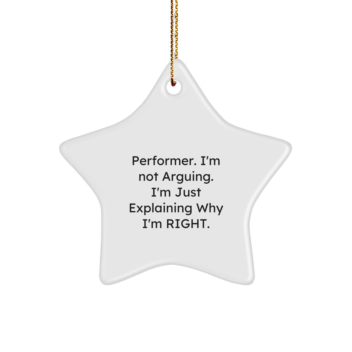 Funny Performer Star Ornament Gifts from Friends, Family, Coworkers for Christmas Unique Gifts - Image 1