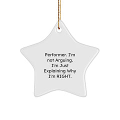 Funny Performer Star Ornament Gifts from Friends, Family, Coworkers for Christmas Unique Gifts - Image 1