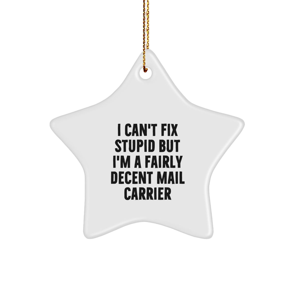 Funny Mail Carrier Star Ornament Gifts from Friends to Men for Christmas Unique - Image 1