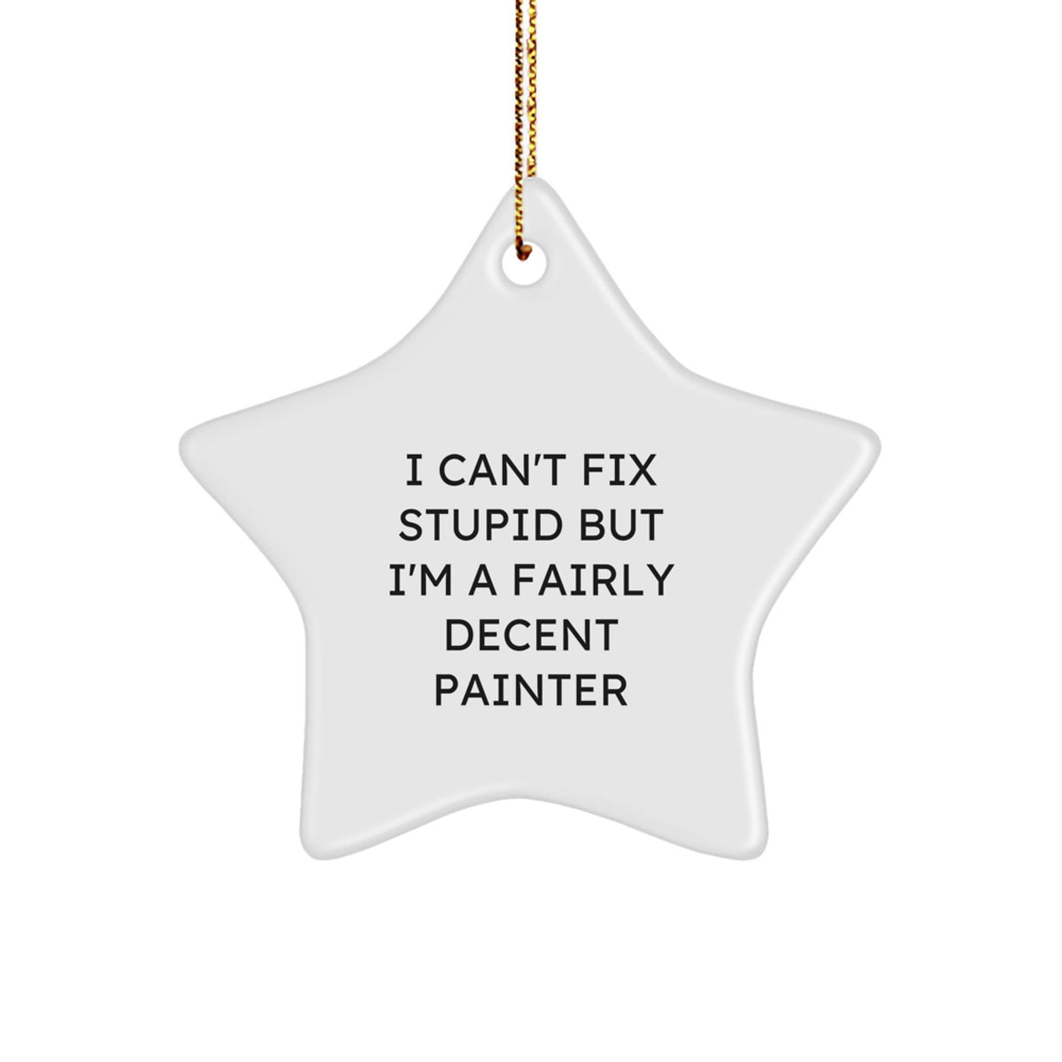 Funny Painter Gift Ideas for Christmas - Star Ornament, I'm A Fairly Decent Painter, Gifts from Family, Friends for Painter, Unique Christmas Unique Gifts - Image 1