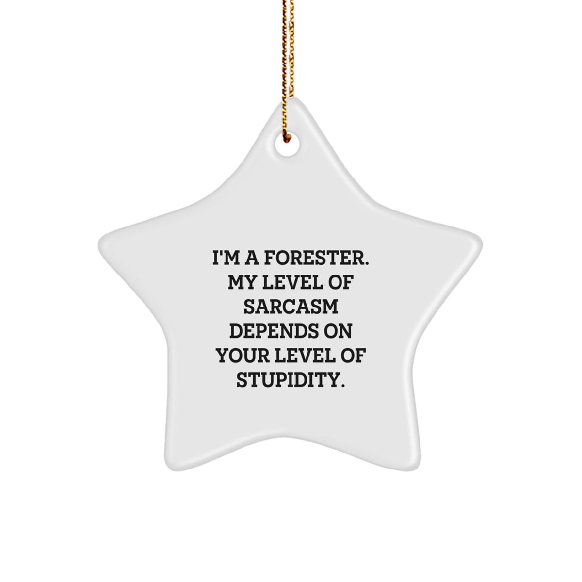 Forester's Sassy Star Ornament, Funny Christmas Unique Gift for Men from Friends, Funny Gifts for Forester, Star Ornament Gifts from Family, Forester Gifts for Christmas - Image 1