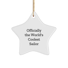 Funny Sailor Gifts from Friends - Officially The World's Coolest Sailor Star Ornament for Christmas Unique Gifts - Image 1
