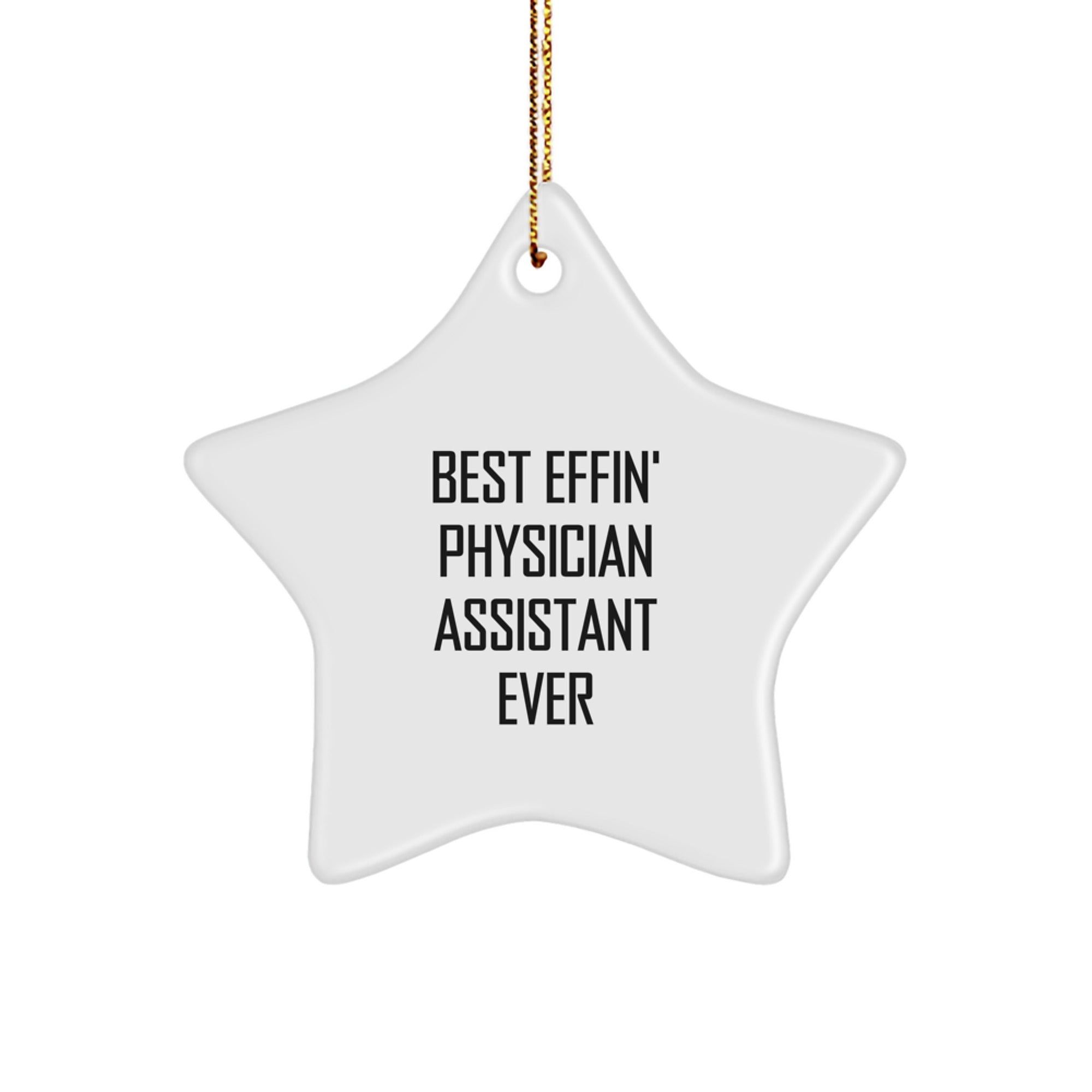 Funny Best Effin' Physician Assistant Ever Gifts for Physician Assistants - Star Ornament from Friends and Family for Christmas - Image 1