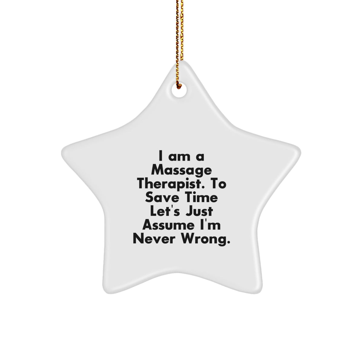Funny Massage Therapist Gifts from Friends Star Ornament for Christmas Unique Gifts - Image 1