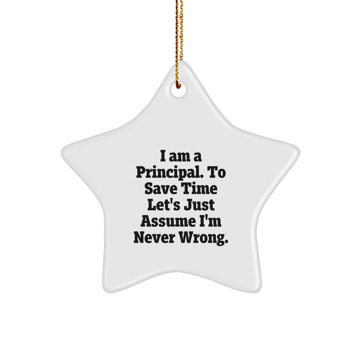 Funny Principal Star Ornament for Christmas Unique Gifts from Friends and Family - Image 1