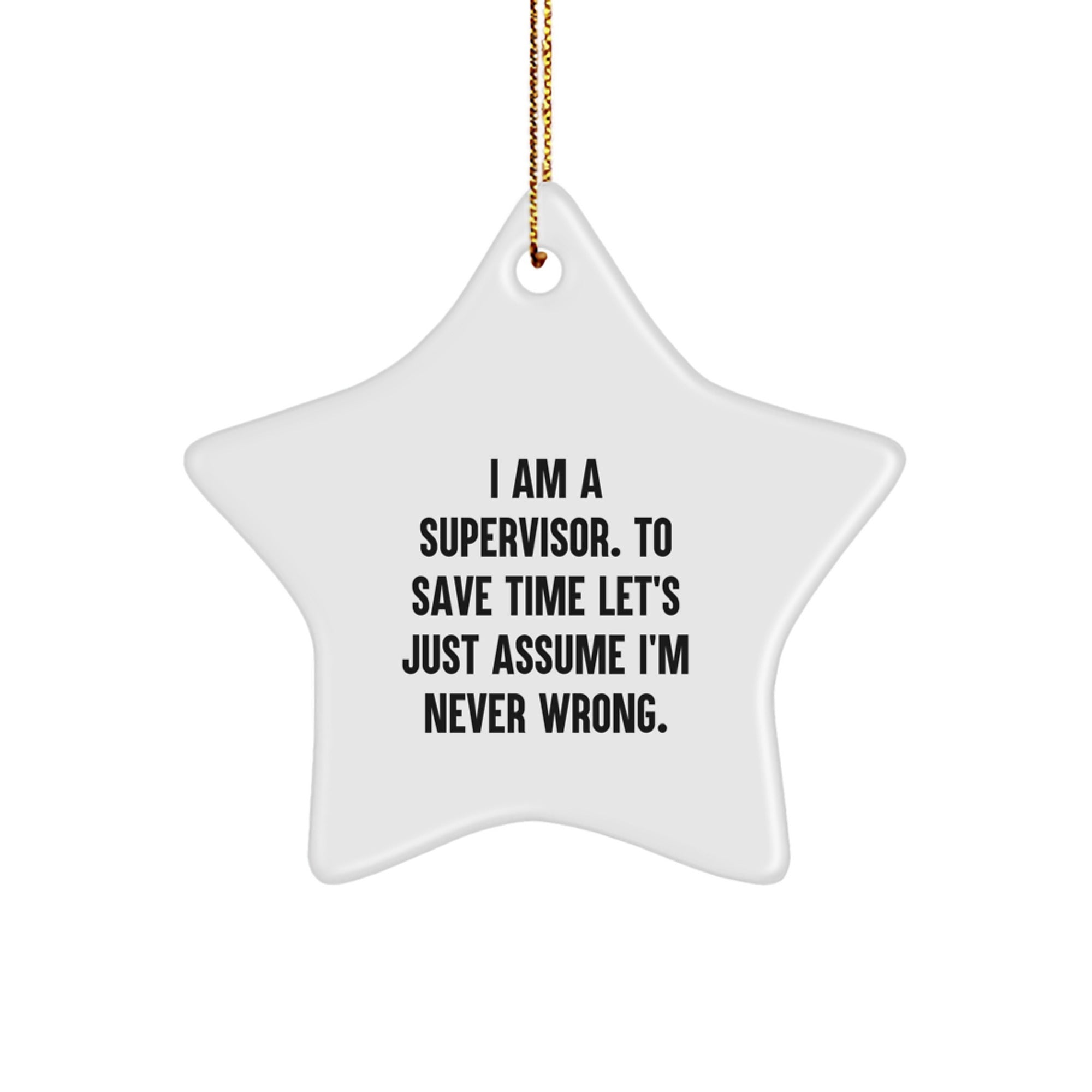 Funny Supervisor Star Ornament Gifts from Friends for Christmas Unique - Image 1