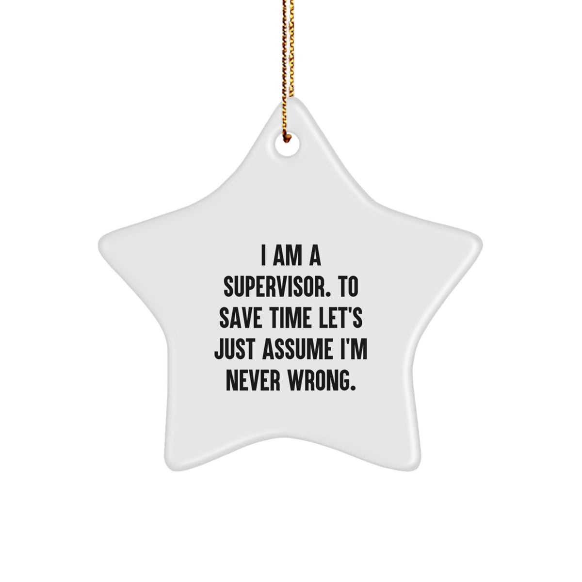 Funny Supervisor Star Ornament Gifts from Friends for Christmas Unique - Image 1