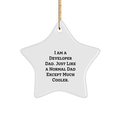 Developer Dad Gifts - Funny Star Ornament for Men, Unique Christmas Unique Gifts from Family, Friends, or Coworkers - Image 1